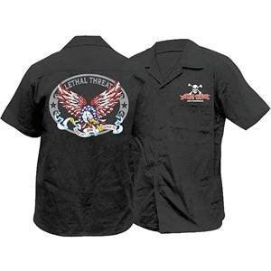 Lethal Threat Designs USA Eagle Workshirt - X-Large/Black