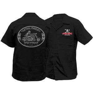 Lethal Threat Designs LT Custom Motorcycle Polo Shirt - X-Large/Black