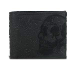 Amplify Bifold Textured Skull Wallet