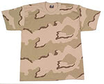 Military Camouflage T-Shirt Tri-Color Desert Camo 2XL