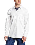 Dickies Occupational Workwear LL307WH 3XLT Cotton Men's Long Sleeve Industrial Work Shirt, 3X-Large Tall, White