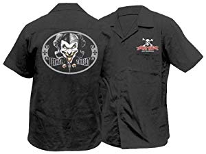 Lethal Threat Jester Work Shirt , Size: XL, Primary Color: Black, Distinct Name: Black, Gender: Mens/Unisex FE50111XL