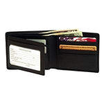 Royce Leather RFID110-5 Royce Leather Rfid Blocking Men&apos; Bi-Fold With Double Id Flap - Black