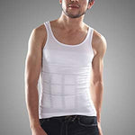 NEEWER® Mens Slimming Body Shaper Vest Shirt Abs Abdomen Slim (White, Size XL)