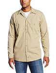 Dickies Occupational Workwear LL535DS LT Polyester/ Cotton Men's Long Sleeve Industrial Work Shirt, Large Tall, Desert Sand