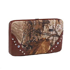 Emperia Women's Wallet/Clutch with Push Button Closure and Rhinestone Embellishments