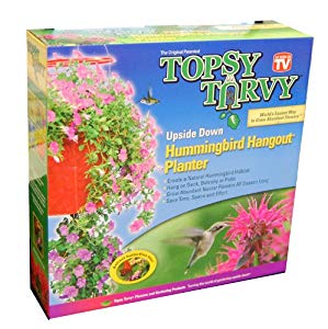 Topsy Turvy® Hummingbird Upside Down Planter - red
